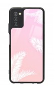 Samsung A-03s Beyaz Palmiye Tasarımlı Glossy Telefon Kılıfı