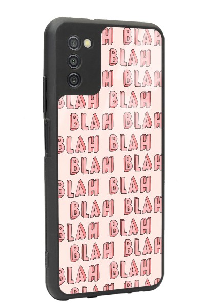 Samsung A-03s Blah Blah Tasarımlı Glossy Telefon Kılıfı