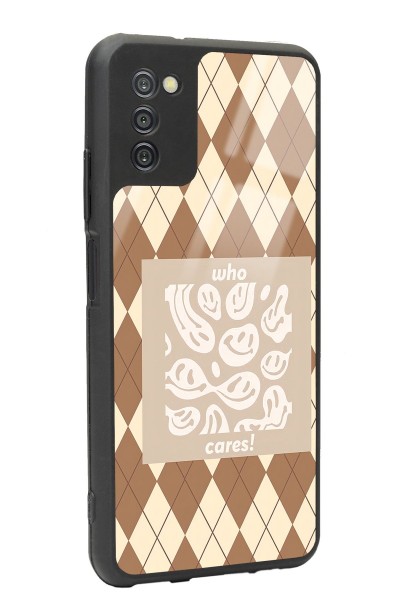 Samsung A-03s Ekose Smile Tasarımlı Glossy Telefon Kılıfı
