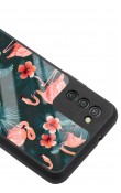 Samsung A-03s Flamingo Leaf Tasarımlı Glossy Telefon Kılıfı