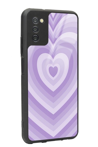 Samsung A-03s Lila Kalp Tasarımlı Glossy Telefon Kılıfı