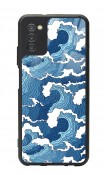Samsung A-03s Mavi Dalga Tasarımlı Glossy Telefon Kılıfı
