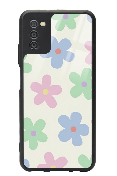Samsung A-03s Nude Çiçek Tasarımlı Glossy Telefon Kılıfı