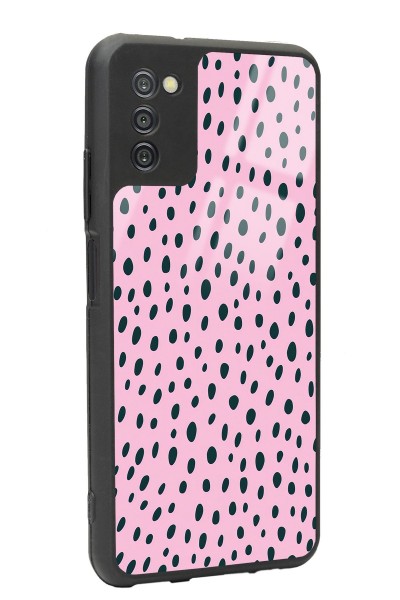 Samsung A-03s Pembe Benek Tasarımlı Glossy Telefon Kılıfı