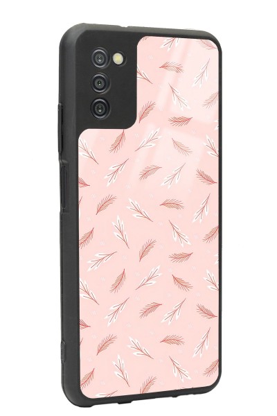 Samsung A-03s Pudra Yapraklı Tasarımlı Glossy Telefon Kılıfı