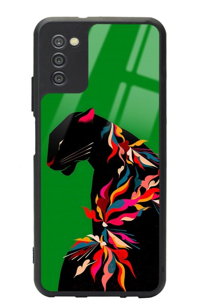Samsung A-03s Renkli Leopar Tasarımlı Glossy Telefon Kılıfı