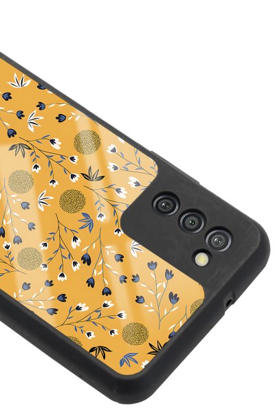 Samsung A-03s Sarı Bindanlı Tasarımlı Glossy Telefon Kılıfı