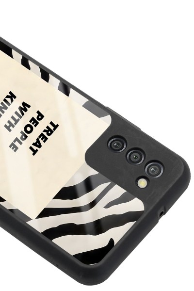 Samsung A-03s Zebra Motto Tasarımlı Glossy Telefon Kılıfı