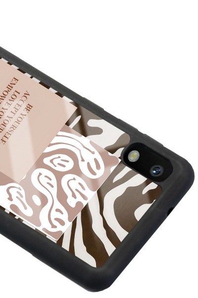 Samsung A-10 Emoji Zebra Tasarımlı Glossy Telefon Kılıfı