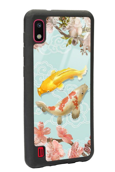 Samsung A-10 Koi Balığı Tasarımlı Glossy Telefon Kılıfı
