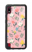 Samsung A-10 Pinky Flowers Tasarımlı Glossy Telefon Kılıfı