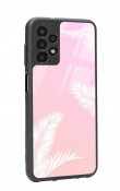 Samsung A-13 Beyaz Palmiye Tasarımlı Glossy Telefon Kılıfı