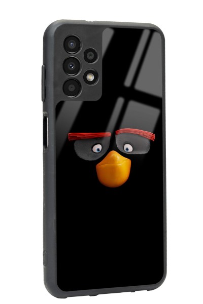 Samsung A-13 Black Angry Birds Tasarımlı Glossy Telefon Kılıfı