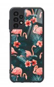 Samsung A-13 Flamingo Leaf Tasarımlı Glossy Telefon Kılıfı