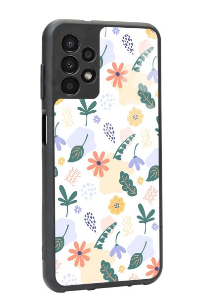 Samsung A-13 Minik Çiçekler Tasarımlı Glossy Telefon Kılıfı