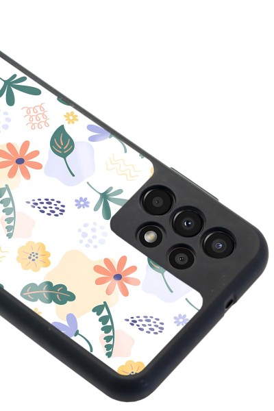 Samsung A-13 Minik Çiçekler Tasarımlı Glossy Telefon Kılıfı