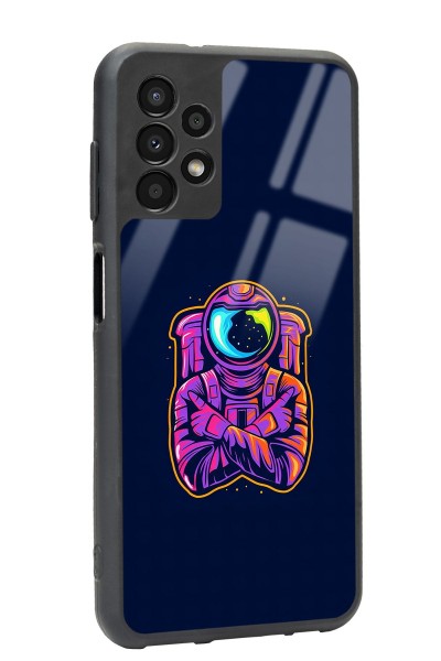 Samsung A-13 Neon Astronot Tasarımlı Glossy Telefon Kılıfı