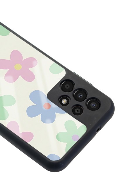 Samsung A-13 Nude Çiçek Tasarımlı Glossy Telefon Kılıfı