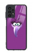 Samsung A-13 Purple Angry Birds Tasarımlı Glossy Telefon Kılıfı