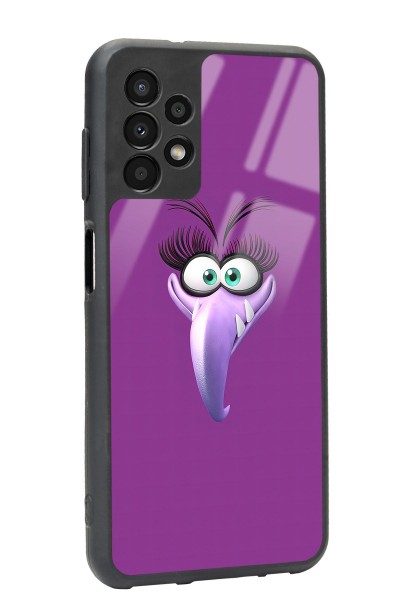 Samsung A-13 Purple Angry Birds Tasarımlı Glossy Telefon Kılıfı