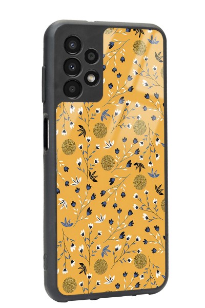 Samsung A-13 Sarı Bindanlı Tasarımlı Glossy Telefon Kılıfı