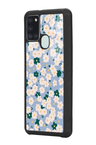 Samsung A-21s Daisy Pattern Tasarımlı Glossy Telefon Kılıfı