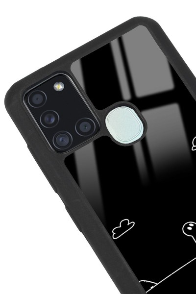 Samsung A-21s Doodle Casper Tasarımlı Glossy Telefon Kılıfı