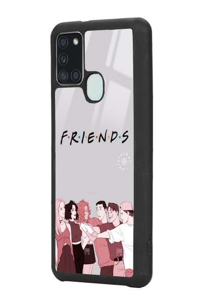 Samsung A-21s Doodle Friends Tasarımlı Glossy Telefon Kılıfı