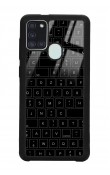 Samsung A-21s Keyboard Tasarımlı Glossy Telefon Kılıfı