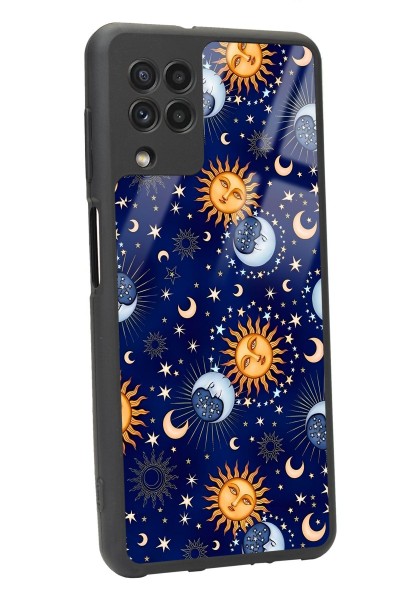 Samsung A-22 Ay Güneş Pijama Tasarımlı Glossy Telefon Kılıfı