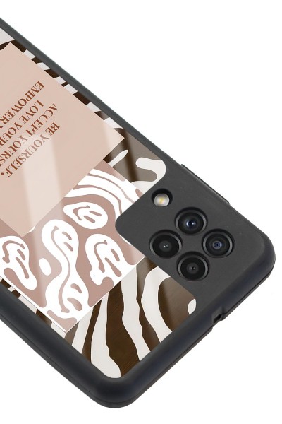 Samsung A-22 Emoji Zebra Tasarımlı Glossy Telefon Kılıfı