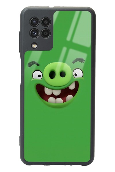 Samsung A-22 Green Angry Birds Tasarımlı Glossy Telefon Kılıfı
