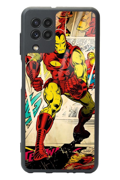 Samsung A-22 Iron Man Demir Adam Tasarımlı Glossy Telefon Kılıfı
