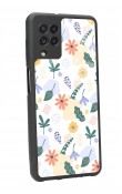 Samsung A-22 Minik Çiçekler Tasarımlı Glossy Telefon Kılıfı