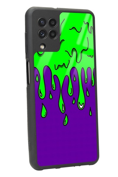 Samsung A-22 Neon Damla Tasarımlı Glossy Telefon Kılıfı