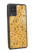 Samsung A-22 Sarı Bindanlı Tasarımlı Glossy Telefon Kılıfı