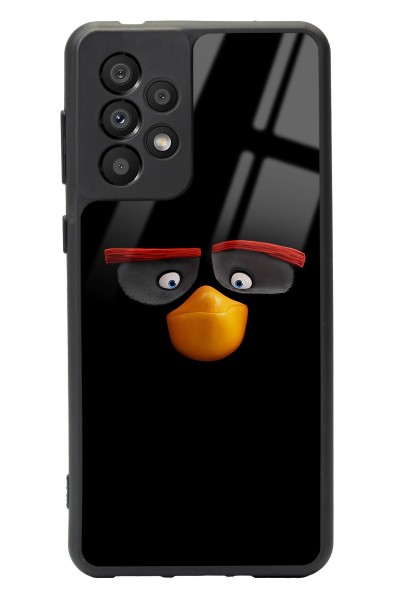 Samsung A-33 Black Angry Birds Tasarımlı Glossy Telefon Kılıfı