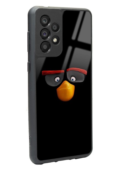 Samsung A-33 Black Angry Birds Tasarımlı Glossy Telefon Kılıfı