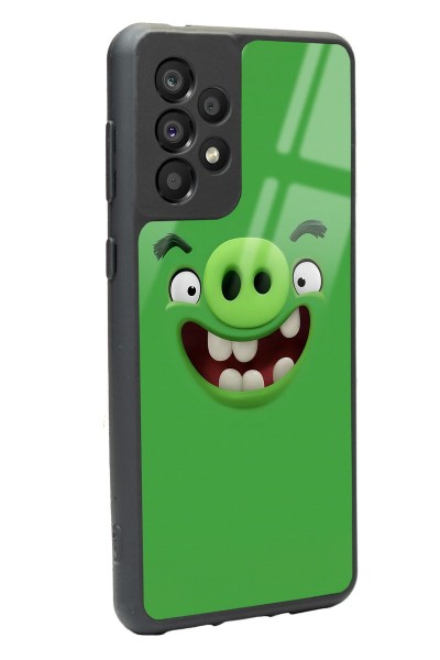 Samsung A-33 Green Angry Birds Tasarımlı Glossy Telefon Kılıfı