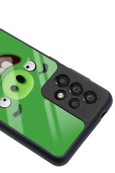 Samsung A-33 Green Angry Birds Tasarımlı Glossy Telefon Kılıfı
