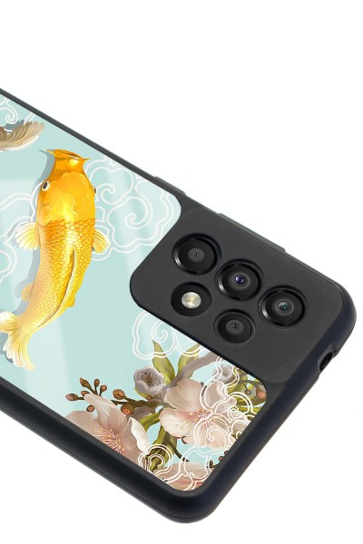 Samsung A-33 Koi Balığı Tasarımlı Glossy Telefon Kılıfı