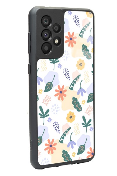 Samsung A-33 Minik Çiçekler Tasarımlı Glossy Telefon Kılıfı