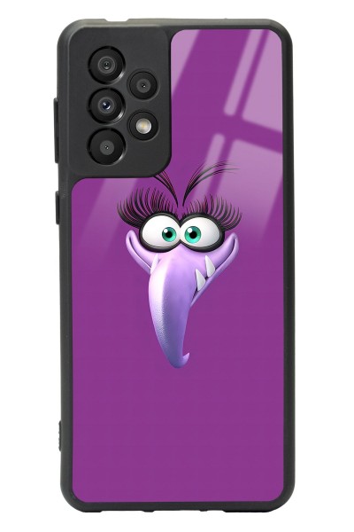 Samsung A-33 Purple Angry Birds Tasarımlı Glossy Telefon Kılıfı