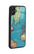 Samsung A04 Atlantic Map Tasarımlı Glossy Telefon Kılıfı