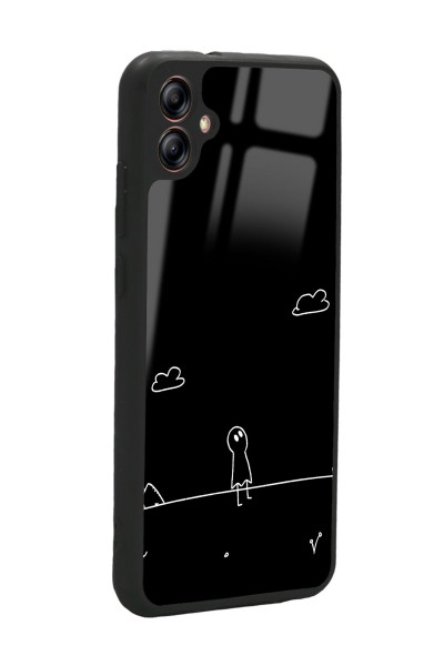 Samsung A04 Doodle Casper Tasarımlı Glossy Telefon Kılıfı