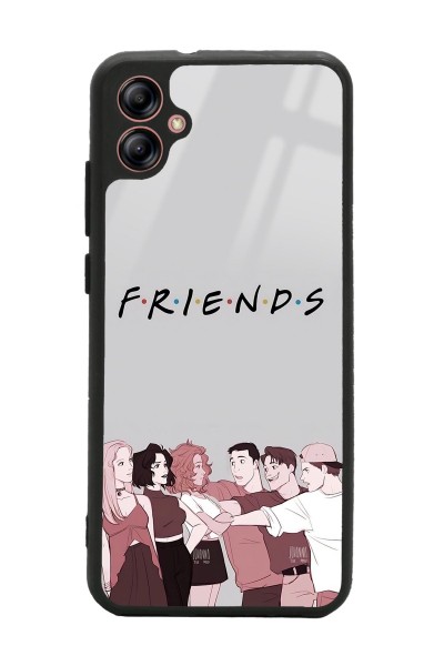 Samsung A04 Doodle Friends Tasarımlı Glossy Telefon Kılıfı