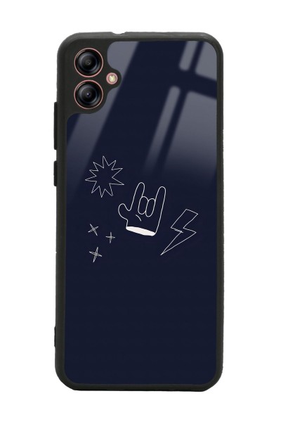 Samsung A04 Doodle Punk Tasarımlı Glossy Telefon Kılıfı