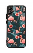 Samsung A04 Flamingo Leaf Tasarımlı Glossy Telefon Kılıfı