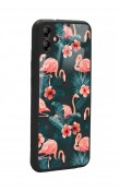 Samsung A04 Flamingo Leaf Tasarımlı Glossy Telefon Kılıfı