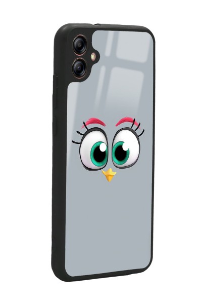 Samsung A04 Grey Angry Birds Tasarımlı Glossy Telefon Kılıfı